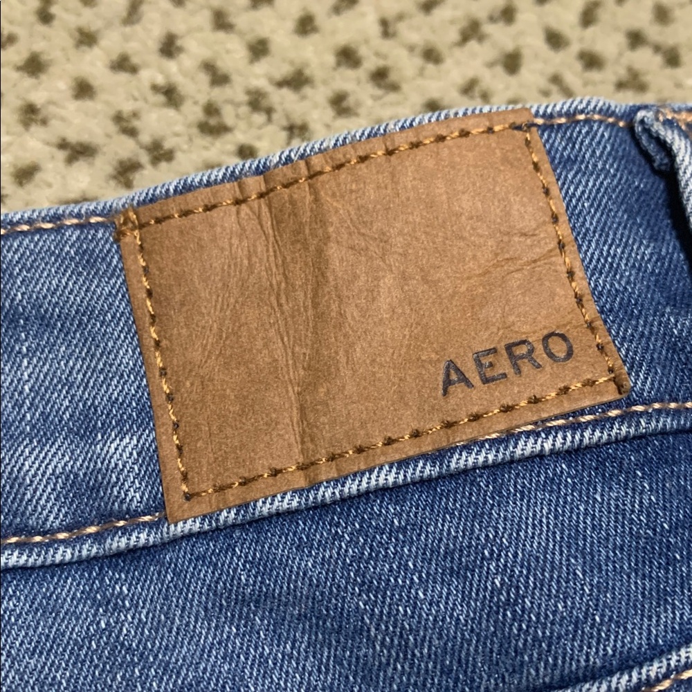 Aeropostale Ripped Blue Jean Shorts - Picture 3 of 4